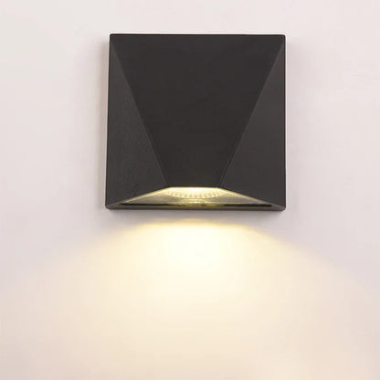 Lámpara de Pared LED Negra Moderna | Lámpara Exterior de Aluminio Impermeable 5W