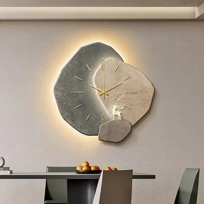 LumoClock | Reloj de Pared Grande y Moderno | Cuarzo Silencioso y Luz LED