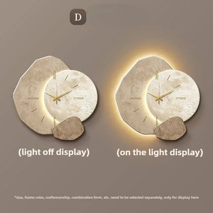 LumoClock | Reloj de Pared Grande y Moderno | Cuarzo Silencioso y Luz LED