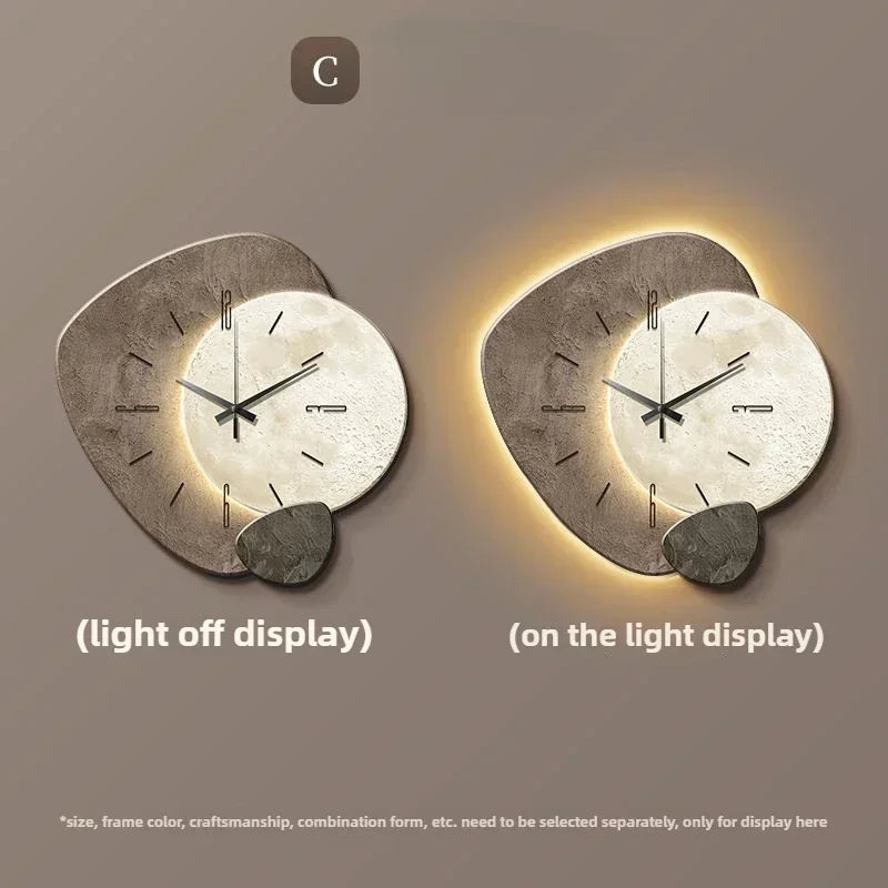 LumoClock | Reloj de Pared Grande y Moderno | Cuarzo Silencioso y Luz LED