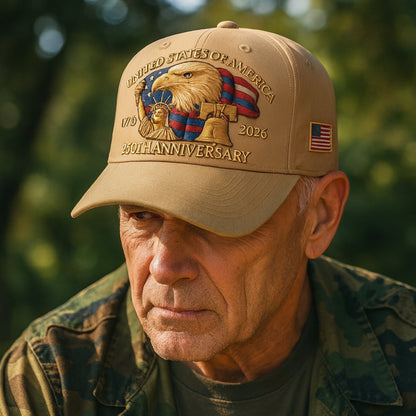Gorra de béisbol para veteranos de hombre con bordado de águila