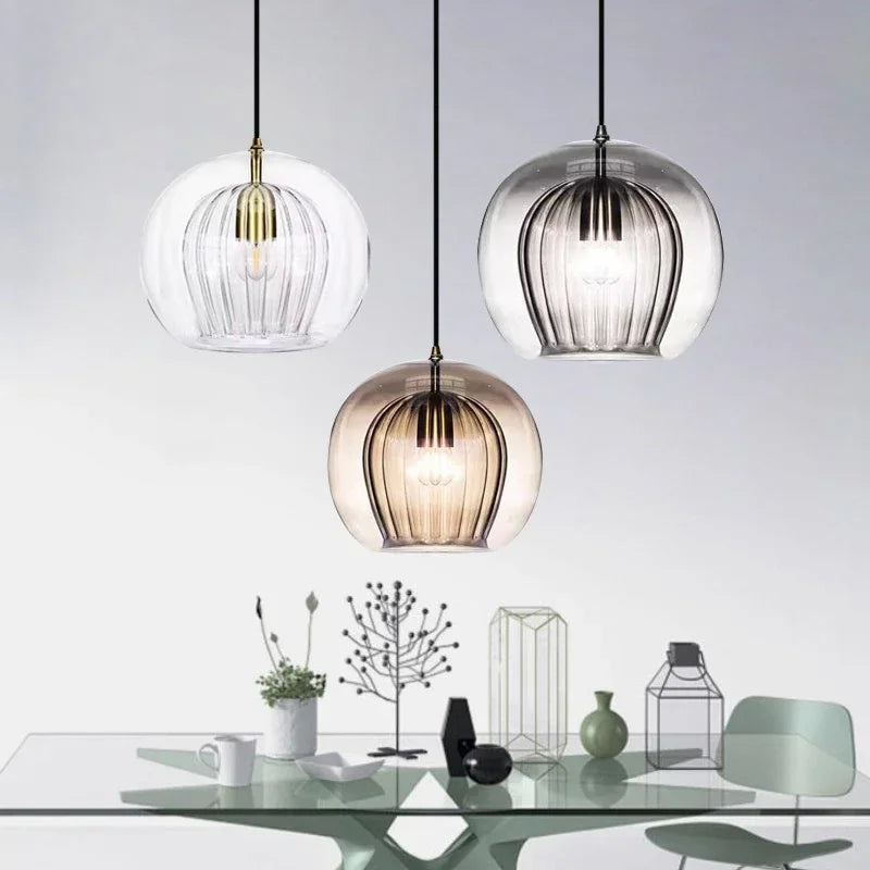 Lámpara colgante de vidrio moderna | Iluminación ambiental elegante