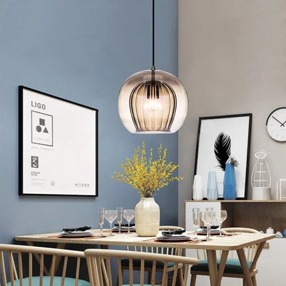 Lámpara colgante de vidrio moderna | Iluminación ambiental elegante
