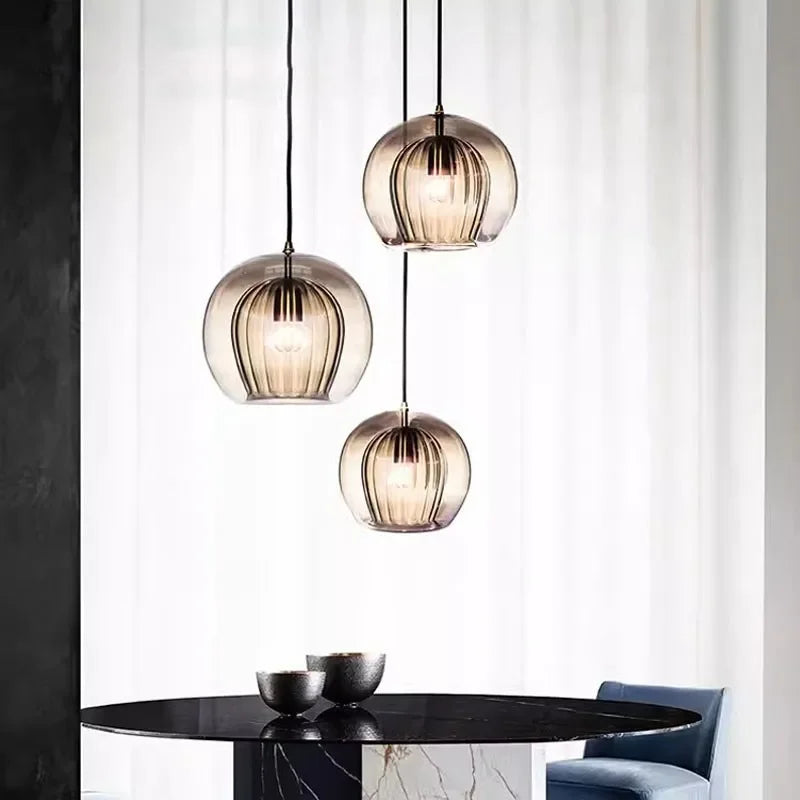 Lámpara colgante de vidrio moderna | Iluminación ambiental elegante