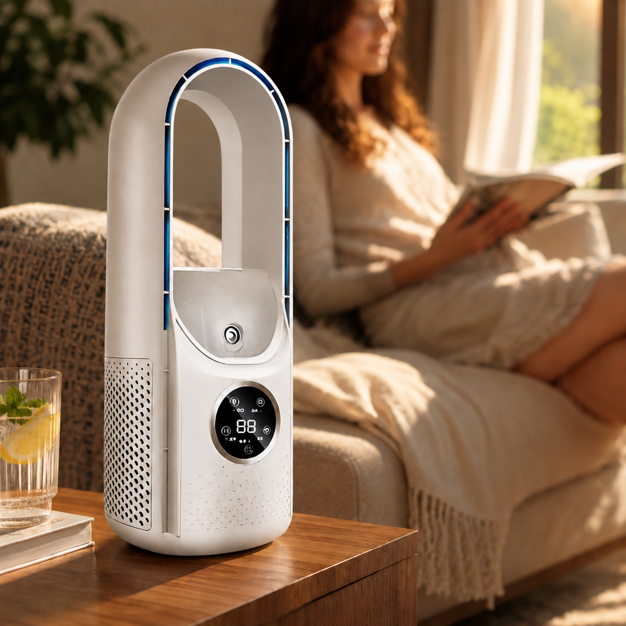 Ventilador portátil de enfriamiento aire acondicionado sin aspas