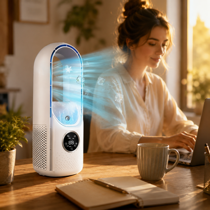 Ventilador portátil de enfriamiento aire acondicionado sin aspas