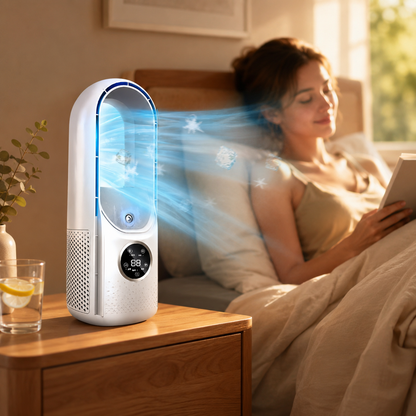 Ventilador portátil de enfriamiento aire acondicionado sin aspas