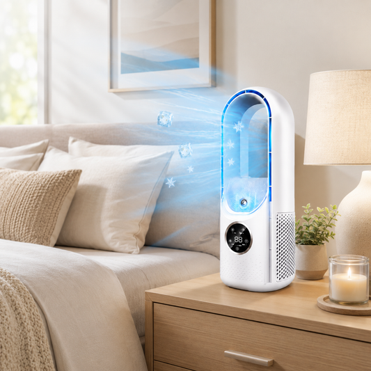 Aire Acondicionado Portátil Ventilador de Escritorio Sin Aspas