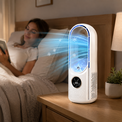 Aire Acondicionado Portátil Ventilador de Escritorio Sin Aspas