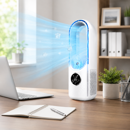 Aire acondicionado portátil mini ventilador de escritorio sin aspas