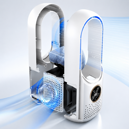 Aire Acondicionado Portátil Mini Ventilador de Plástico sin Aspas