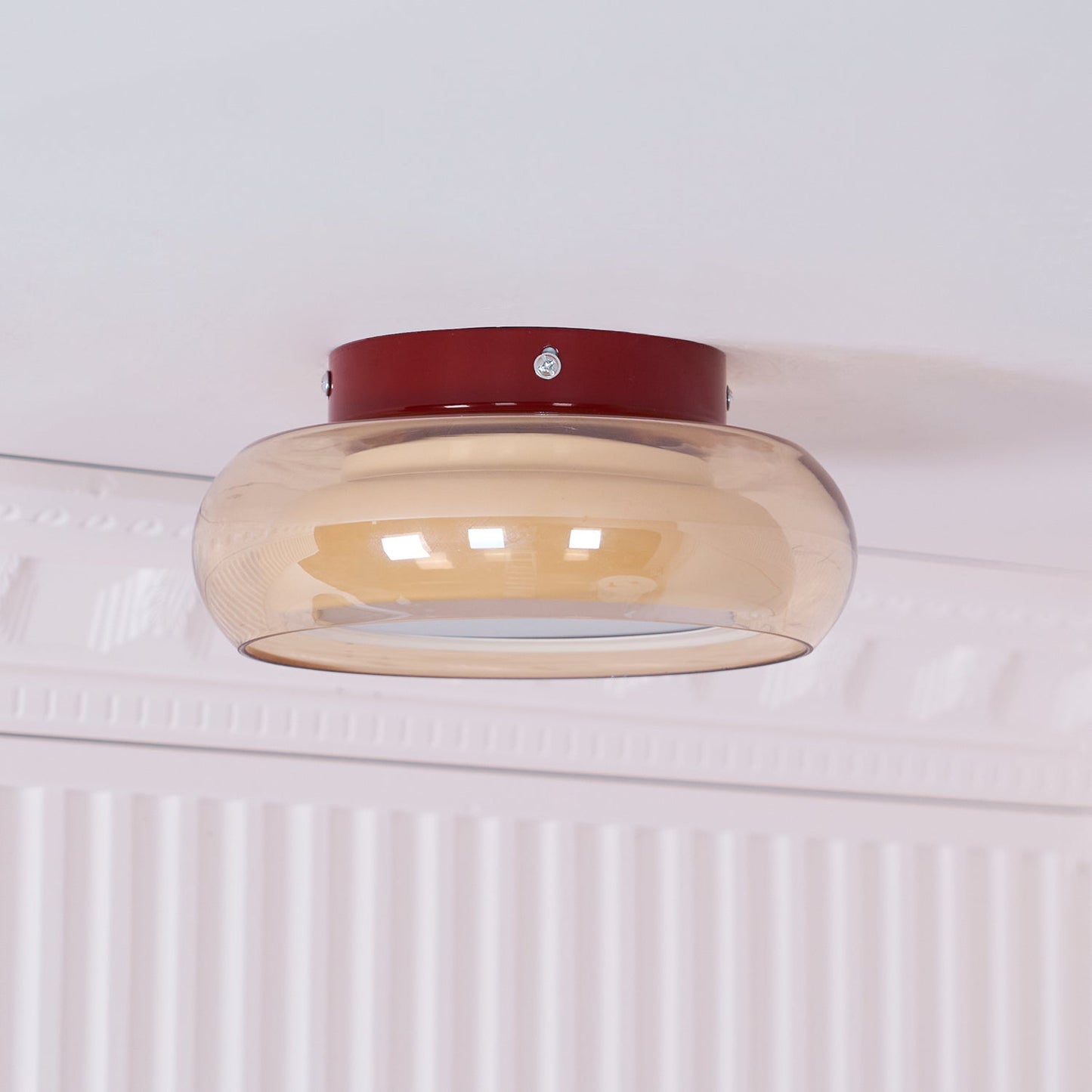 Lámpara de techo empotrada de vidrio retro June | Lámpara LED de interior