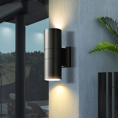 Lámpara de Pared Exterior Moderna | Aplique LED Impermeable de Luz Ascendente y Descendente
