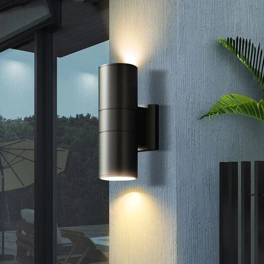 Lámpara de Pared Exterior Moderna | Aplique LED Impermeable de Luz Ascendente y Descendente