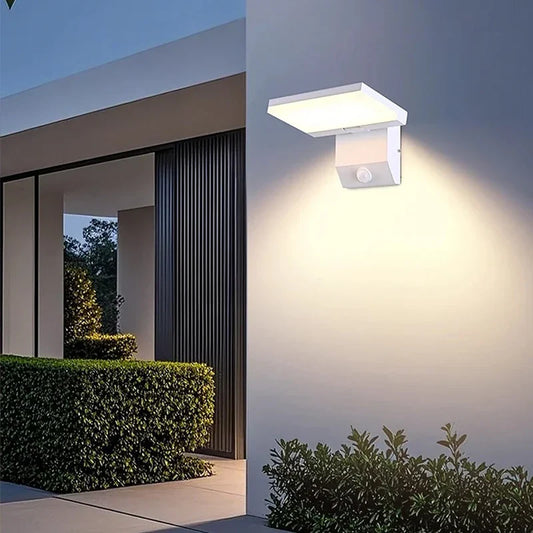 LumiFold Lámpara de Pared Exterior | IP65 Impermeable y Opción con Sensor de Movimiento
