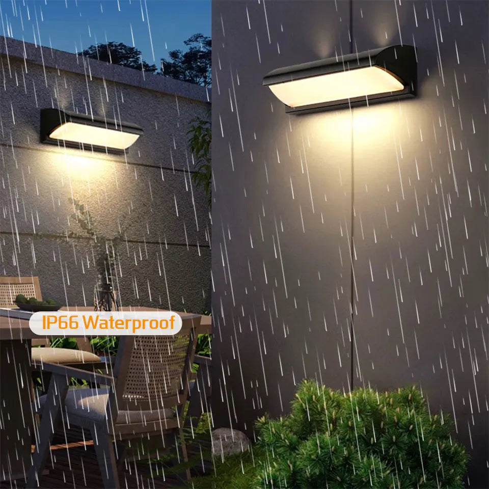 Lámpara de Pared con Sensor de Movimiento LED | Lámpara de Jardín Exterior Impermeable