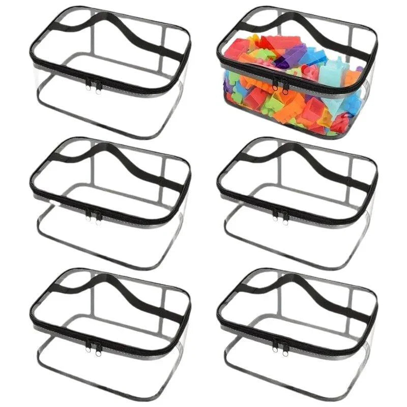 Bolsa Transparente de Malla para Guardar Juguetes | Organizador de Gran Capacidad para Juguetes, Rompecabezas y Bloques de Construcción