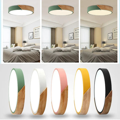 Lámpara de Techo LED | Diseño Moderno Nórdico de Madera