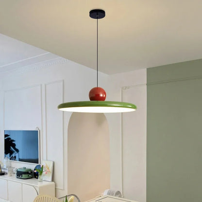Lámpara Colgante Platillo Volador Nórdico | Lámpara de Techo LED Estilo Crema
