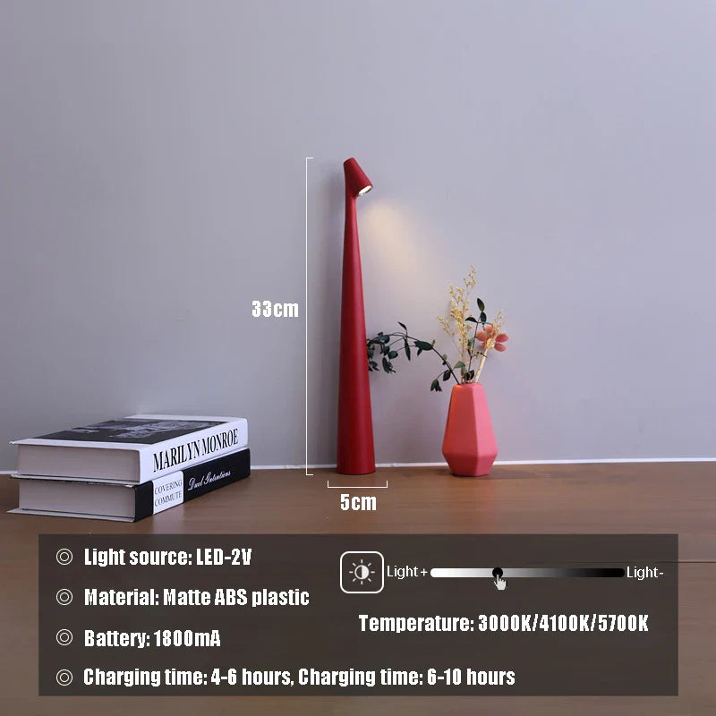 Glowora | Lámpara de mesa LED | Recargable y regulable táctilmente