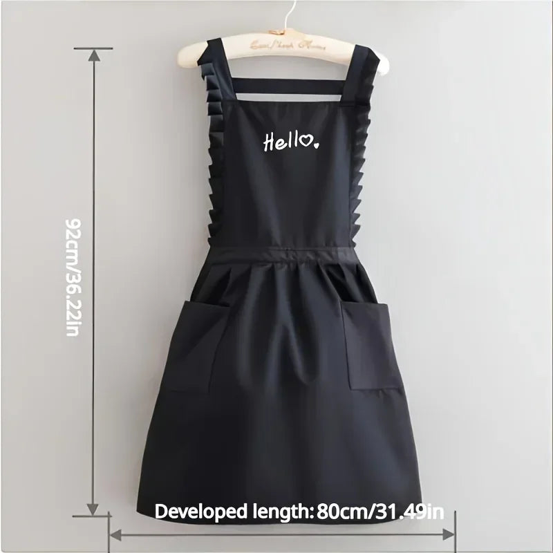 FloraBelle | Delantal Impermeable Estilo Princesa | Uniforme de Trabajo Floral