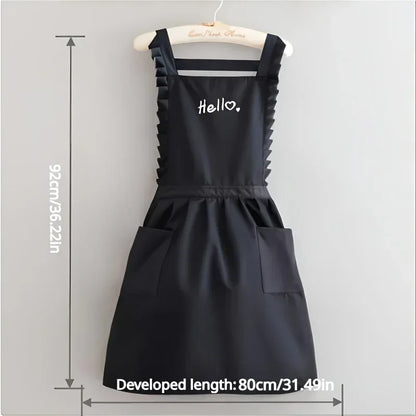 FloraBelle | Delantal Impermeable Estilo Princesa | Uniforme de Trabajo Floral
