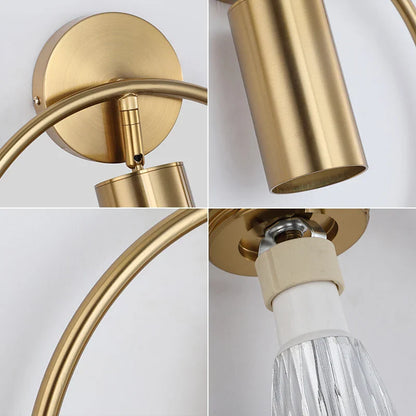 Lámpara de Pared Halo | Diseño Minimalista Nórdico en Oro
