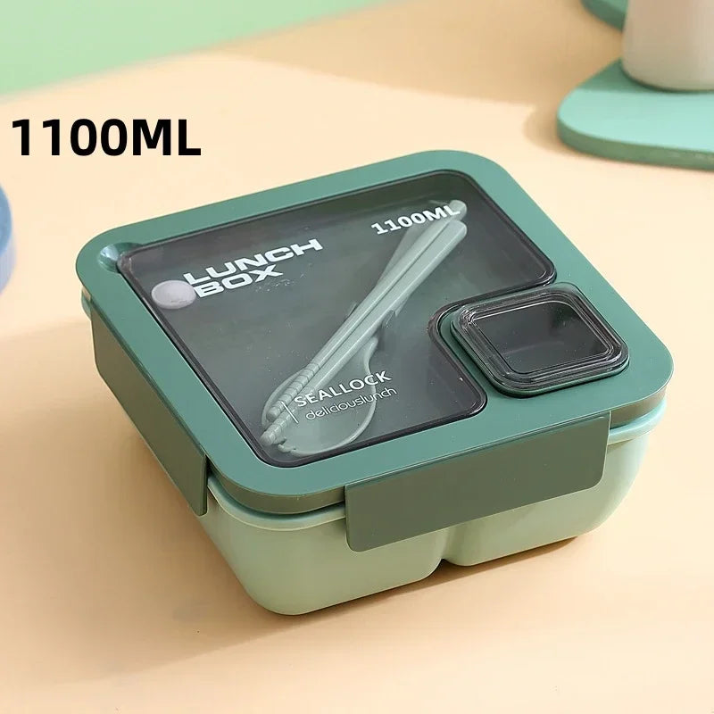 Caja BentoGo para Almuerzo | Bento portátil a prueba de fugas con cubiertos – Apto para microondas y lavavajillas