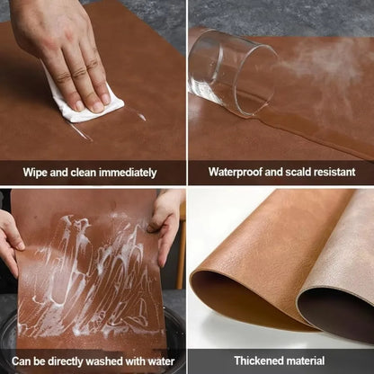 NordicDrop | Manteles individuales de cuero sintético reversible | Antideslizantes y resistentes al calor