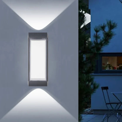Lámpara de Pared LED Moderna | Aplique Exterior Impermeable con Luz Arriba y Abajo
