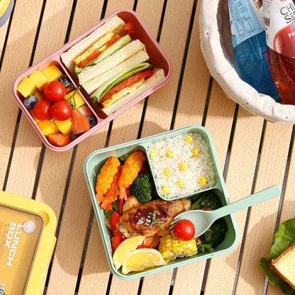 Caja BentoGo para Almuerzo | Bento portátil a prueba de fugas con cubiertos – Apto para microondas y lavavajillas