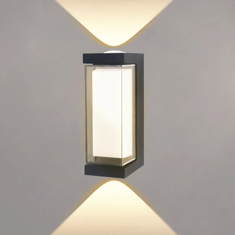 Lámpara de Pared LED Moderna | Aplique Exterior Impermeable con Luz Arriba y Abajo