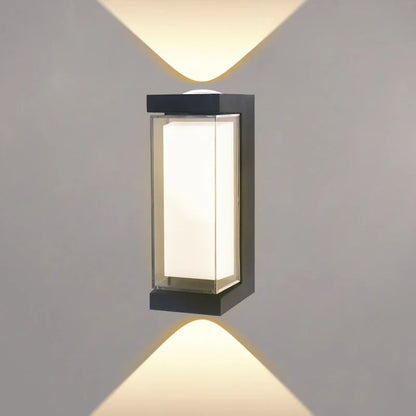 Lámpara de Pared LED Moderna | Aplique Exterior Impermeable con Luz Arriba y Abajo