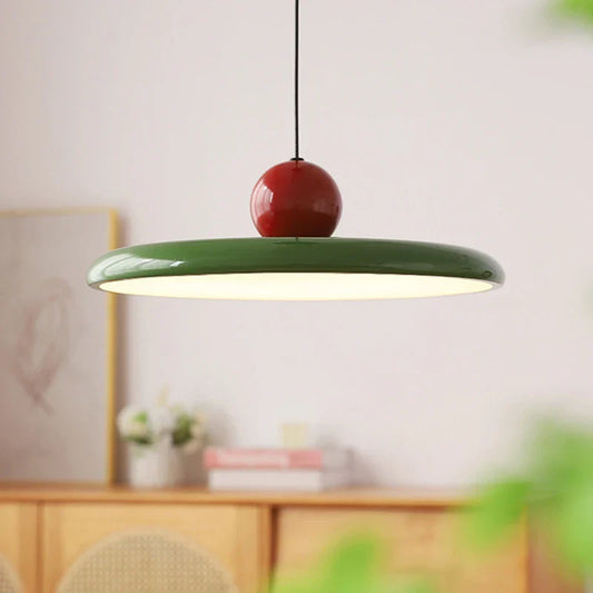 Lámpara Colgante Platillo Volador Nórdico | Lámpara de Techo LED Estilo Crema