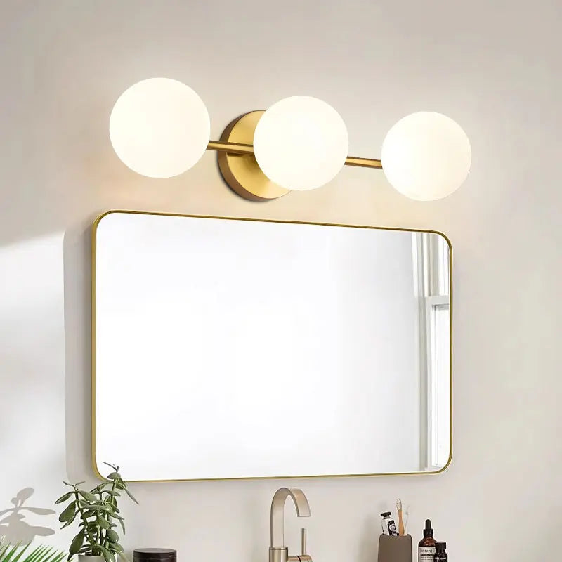 Lámpara de pared de bola de vidrio nórdica moderna | Diseño de triple globo
