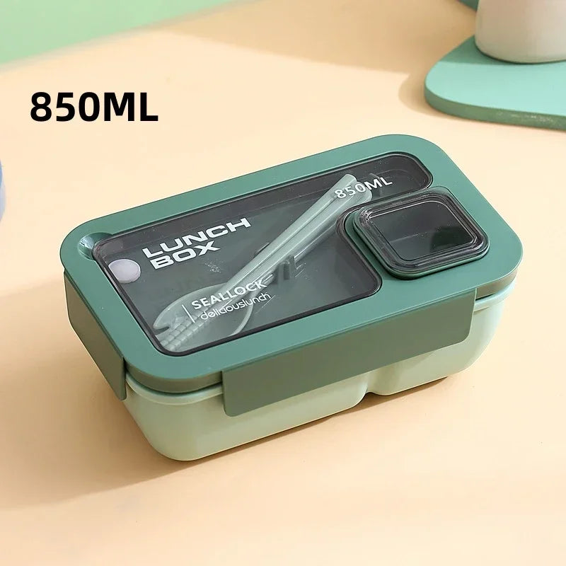 Caja BentoGo para Almuerzo | Bento portátil a prueba de fugas con cubiertos – Apto para microondas y lavavajillas