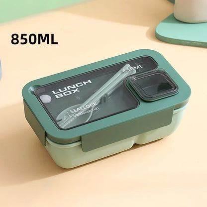 Caja BentoGo para Almuerzo | Bento portátil a prueba de fugas con cubiertos – Apto para microondas y lavavajillas