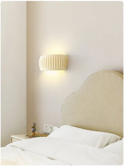 Lámpara de pared de resina francesa | Aplique moderno texturizado