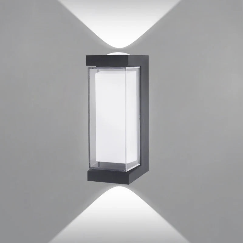 Lámpara de Pared LED Moderna | Aplique Exterior Impermeable con Luz Arriba y Abajo