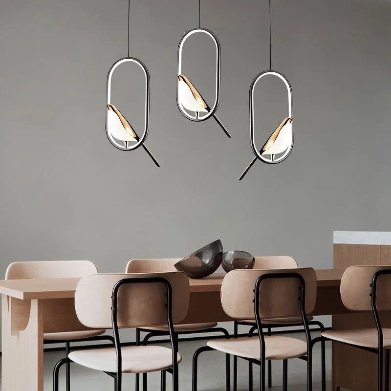 Lámpara Colgante Urraca | Diseño Nórdico de Pájaro LED