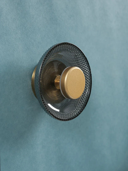 Lámpara de Pared de Vidrio Coloreado Moderna | Luz LED de Disco Texturizado