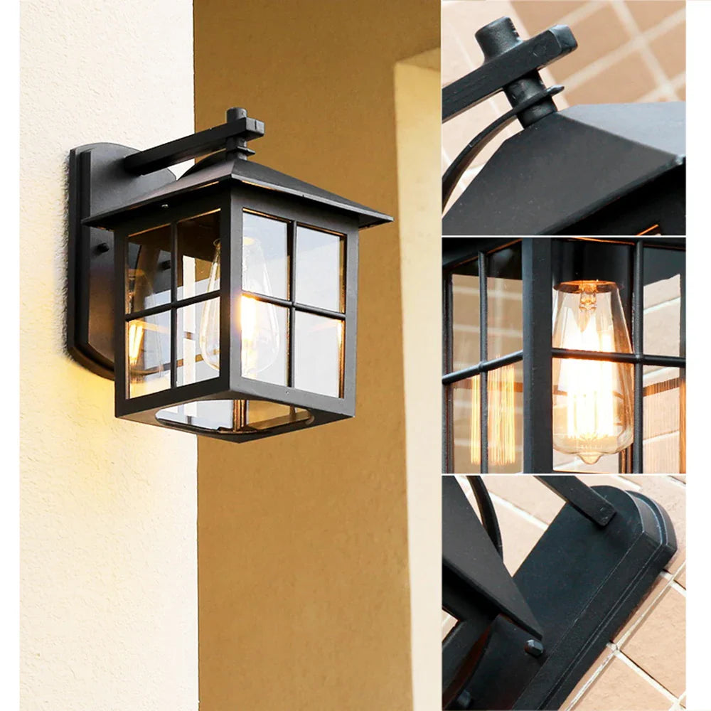Lámpara de Pared Exterior Camden | Aplique Farol Vintage E27