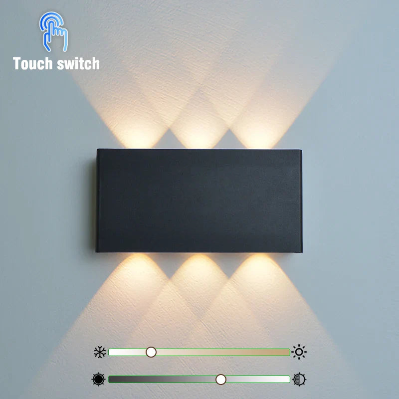 Lámpara de Pared Recargable LumiBlock | Diseño Minimalista con Textura de Madera