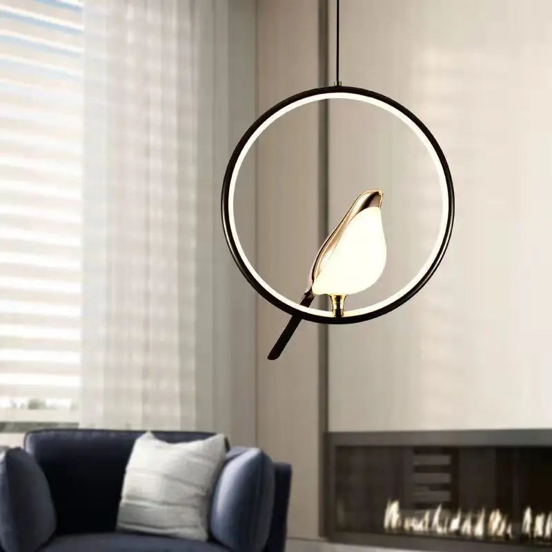Lámpara Colgante Urraca | Diseño Nórdico de Pájaro LED