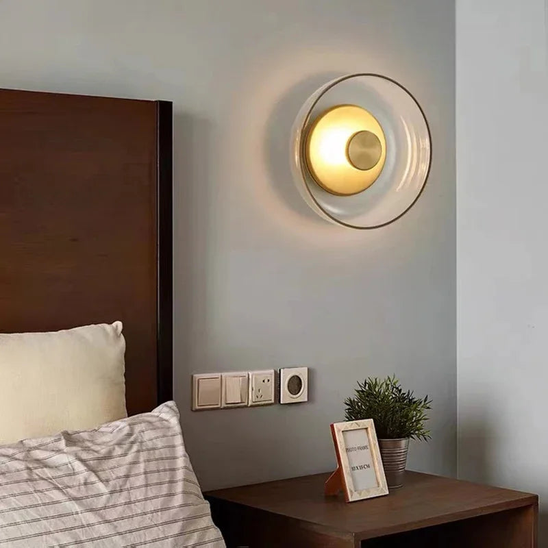Aplique de Pared LED Nordic Glass | Lámpara de Pared Decorativa Redonda Moderna