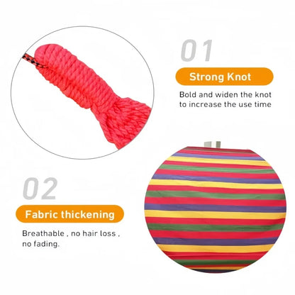 Hamaca de Lona | Cama Colgante Doble a Rayas – Hamaca para Acampar Interior y Exterior