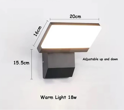 LumiFold Lámpara de Pared Exterior | IP65 Impermeable y Opción con Sensor de Movimiento