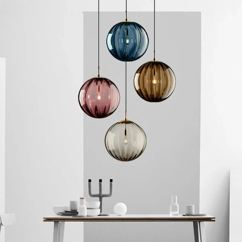 Lámpara Colgante de Bola de Cristal Moderna | Elegancia Nórdica para Cada Espacio