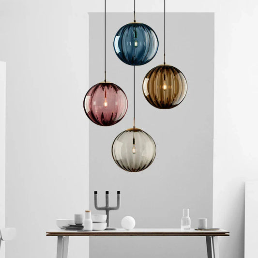 Lámpara Colgante de Bola de Cristal Moderna | Elegancia Nórdica para Cada Espacio