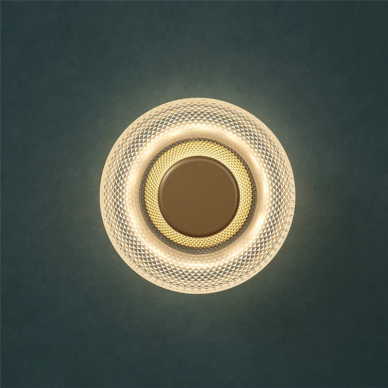 Lámpara de Pared de Vidrio Coloreado Moderna | Luz LED de Disco Texturizado